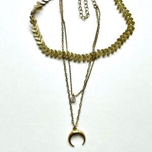 Moon necklace set with choker